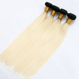 Straight Human Hair #1b613 Blonde Bundles