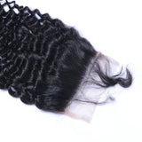 Deep Curly 4x4 Virgin Human Hair Natural Black Closure