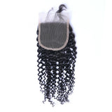 Deep Curly 4x4 Virgin Human Hair Natural Black Closure