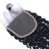 Deep Curly 4x4 Virgin Human Hair Natural Black Closure