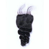 Loose Wave 4x4 Virgin Human Hair Natural Black Closure