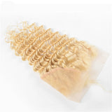 #613 Deep Wave 13x4 Human Hair Blonde Frontal