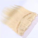 #613 Straight 13x4 Human Hair Blonde Frontal