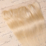 #613 Straight 13x4 Human Hair Blonde Frontal