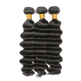 Bundle Deals Deep Wave Virgin Human Hair Natural Black