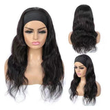 Body Wave Glueless Headband Wig Natural Black 180% Density