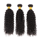 Bundle Deals With Frontal Kinky Curly Virgin Human Hair Natural Black